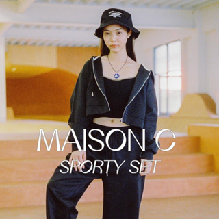 Choosedresss 💥 พร้อมส่งเสื้อฮู้ดดี้ A7128 Maison C Sporty Set เสื้อฮู้ดดี้ เซ็ทเสื้อวอร์ม