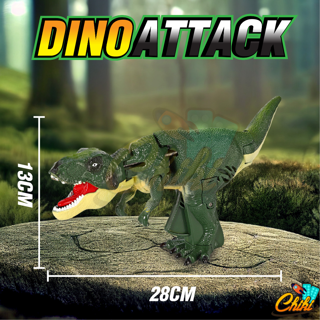พร้อมส่ง-ของเล่นไดโนเสาร์dinosaur-t-rex-ปืนของเล่นไดโนเสาร์-เหนี่ยวไก-หันซ้ายหันขวา-มีเสียงคำราม-ไดโนเสาร์-ของเล่นจำลอง