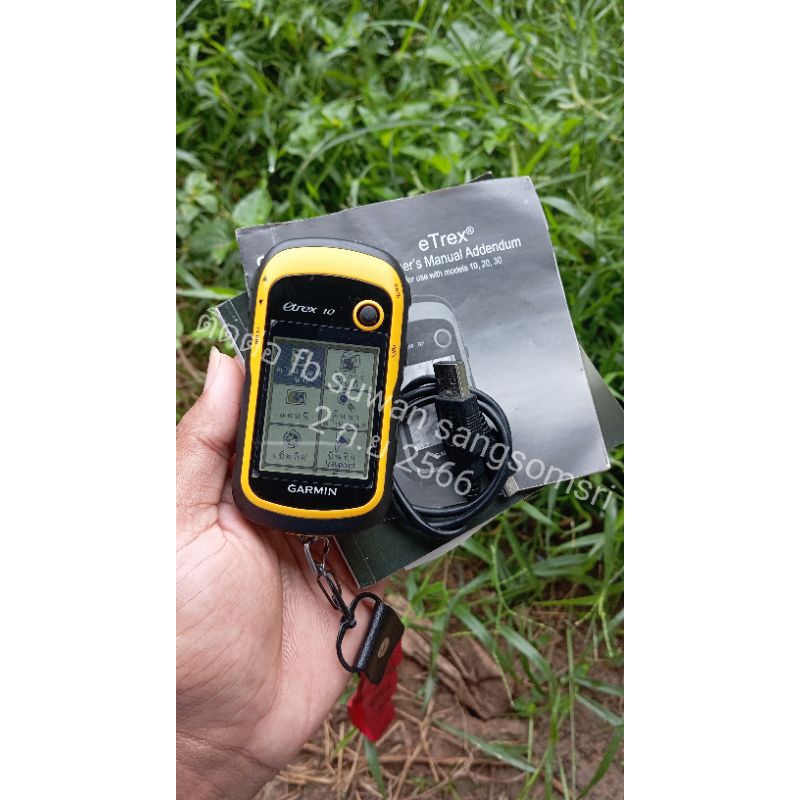 มือสอง-gps-garmin-etrex-10-gps-เดินป่า-ท่องเที่ยว-gps-วัดที่-ไร่-งานวา-คำนวนราคาได้-gps-ดูความเร็ว