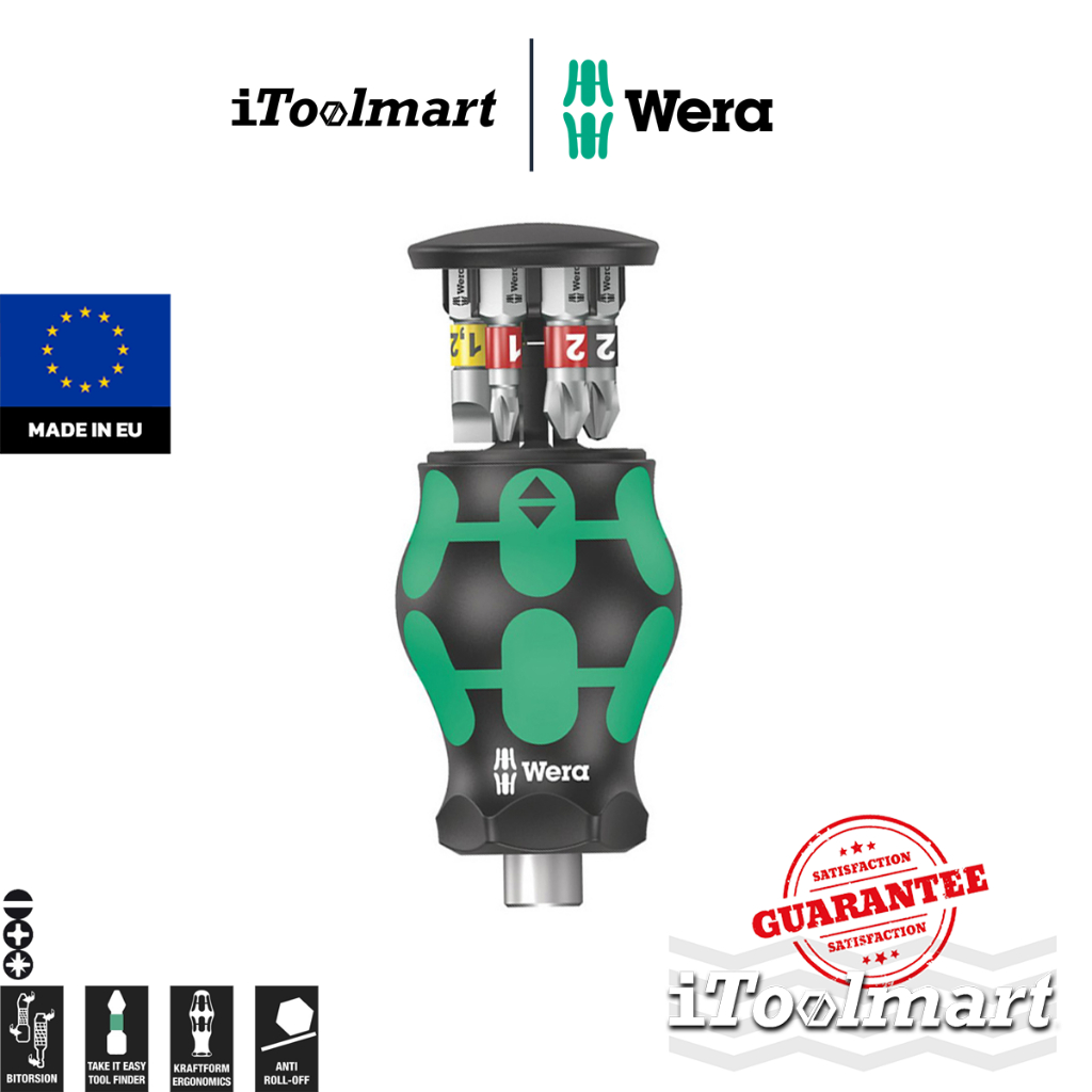 WERA bithandhouder Kraftform Kompakt Stubby, 6-delig kopen