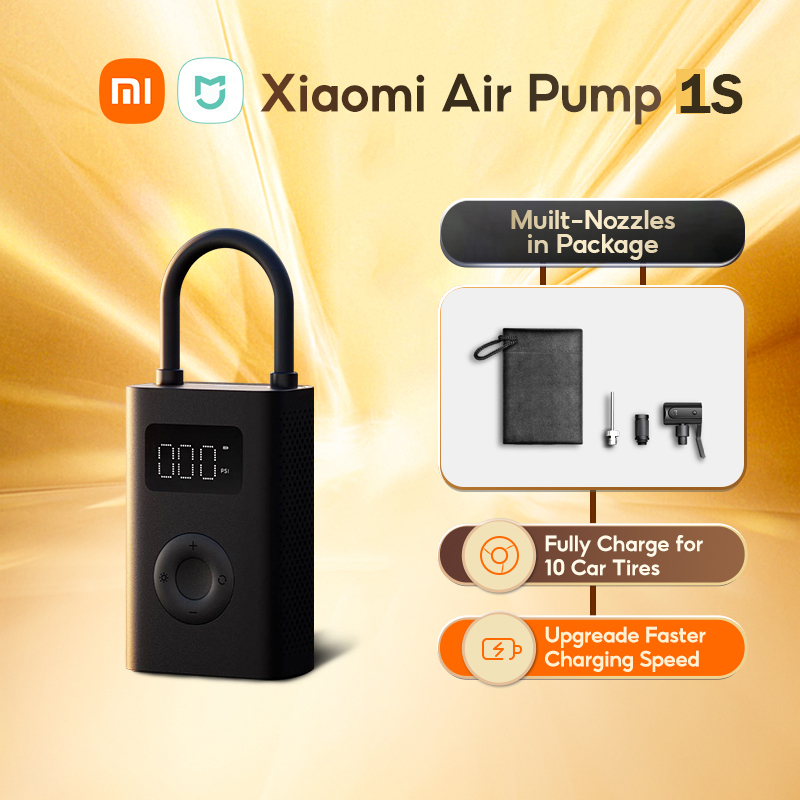 พร้อมส่ง-xiaomi-mijia-เครื่องปั๊มลมไฟฟ้า-portable-electric-air-pump-1s-ปั๊มลม-แบบพกพา