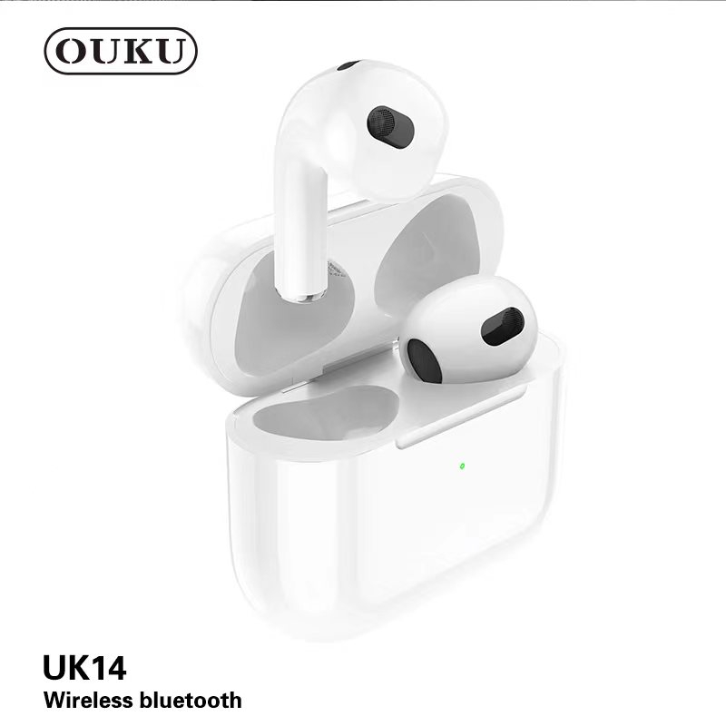ของแท้100-รับประกัน-1-เดือน-new-ouku-uk14-headset-compact-qulity-หูฟังบลูทูธ-หูฟังบลูทูธไร้สาย-กล่องชาร์จไร้สาย