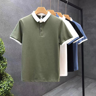 เสื้อโปโลสีพื้น เสื้อโปโล สำหรับผู้ชาย Men Polo Shirt