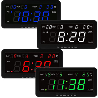 (CX2158)รถบัส รถยนต์ นาฬิกาดิจิตอลLED Number Clock รุ่น 2158 XB-ขนาด 21.5x10.3x3CM ตัวเลขสีแดง สีเขียว สีฟ้า