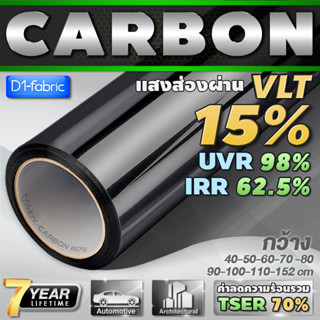 ฟิล์มกรองแสง ฟิล์มกรองแสงรถยนต์ ฟิล์มอาคาร VLT15% ฟิล์มคาร์บอน Nano Carbon Window Film (ราคาต่อเมตร) ส่งไว