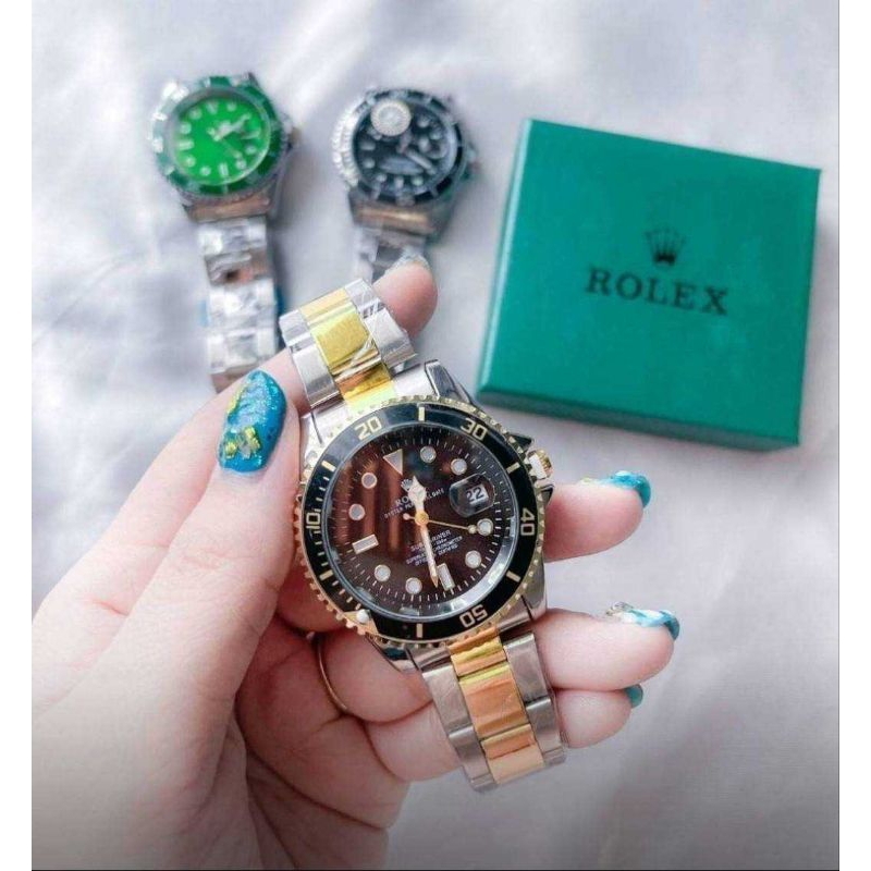 นาฬิกาข้อมือ-rolex-oyster-ขายดีที่สุด-มีกล่อง-นาฬิกาผู้ชายและผุ้หญิงใส่ได้ค่ะ