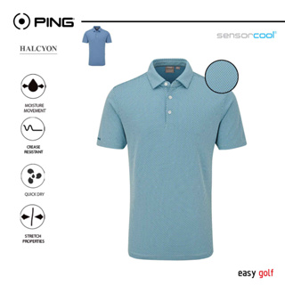 PING HALCYON POLO  JACQUARD PING MENS POLO  เสื้อกีฬากอล์ฟผู้ชาย