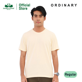 ห่านคู่ เสื้อยืดคอกลม ทรง Regular รุ่น Ordinary สีเปลือกไข่,เบจ,โอลีฟ