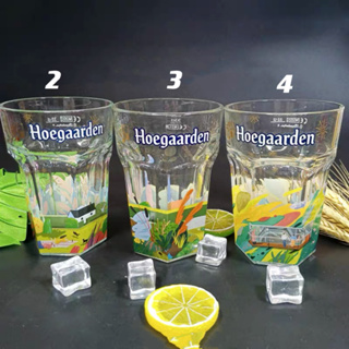 แก้ว Hoegaarden รูปภายติดแก้ว แก้วโฮการ์เด้นรุ่นใหม ขนาด250ML/330ML แก้วหน้า คุณภาพดี
