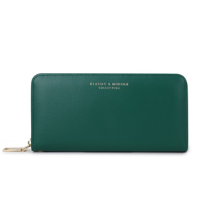 【พร้อมส่ง】กระเป๋าสตางค์ผู้หญิง classic&amp;modern กระเป๋าตั้งค์ใบยาวกระเป๋าซิปรอบกระเป๋าคล้องมือ กระเป๋าเงินแฟชั่น9612-144