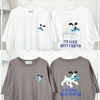 พร้อมส่ง เสื้อยืด oversize สกรีนลายหน้า-หลัง I’m your best friend (ผ้า cotton 100%)