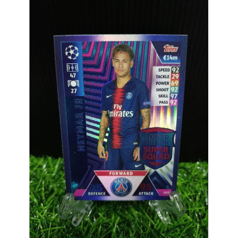 barry bonds limited edition card 2022-23 Topps UEFA Club Competitions Neymar Jr Starball Foil #10 main image 0