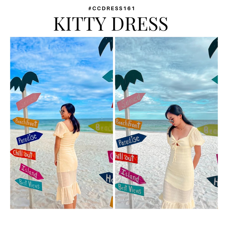 kitty-dress-สีเหลือง-พร้อมส่ง-ลด-30