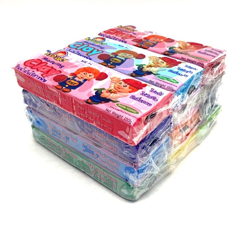 คิดอาร์ท-ดินน้ำมัน150กรัม-x-12ก้อน-คละสี-kidart-modeling-clay-150g-x-12pc