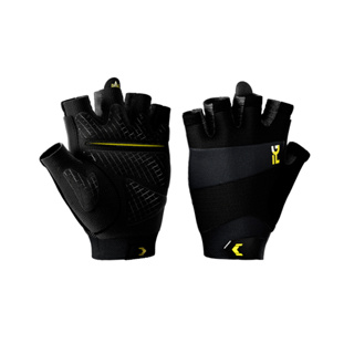 FITTER GEAR GLOVES Size :L ถุงมือออกกำลังกาย training gloves (Black ดำเหลือง)