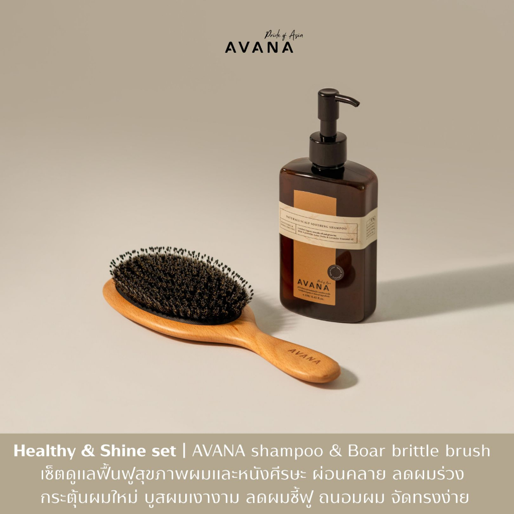 healthy-amp-shine-set-avana-shampoo-avana-premium-boar-bristles-brush-ซื้อคู่ถูกกว่า