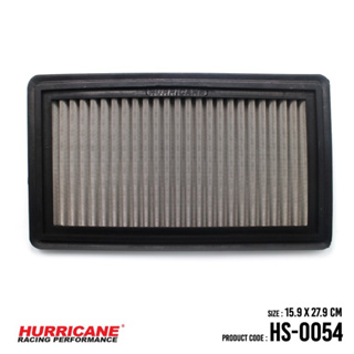 HURRICANE กรองอากาศสแตนเลส , ผ้าแดง Honda ( Civic FD , Element ) HS-0054