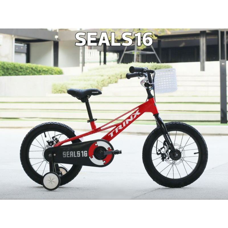 trinx-seals-16-ผ่อน0-ส่งฟรี-จักรยานเด็ก-มีล้อพ่วง-ล้อ-16-ไม่มีเกียร์-ดิสก์เบรค-เฟรมแม็กนีเซียมอัลลอย-แถมตะกร้า