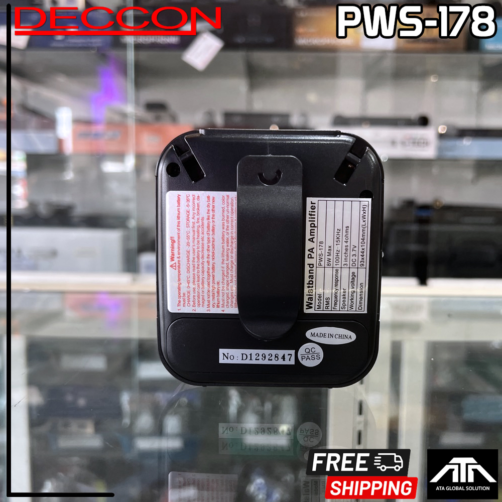 ตู้ลำโพงอเนกประสงค์-deccon-pws-178-usb-bluetooth-fm-mic-rec-ตู้ลำโพงอัดเสียง-ตู้คาดเอว-ตู้เพลง-ตู้ลำโพงพร้อมไมค์-ไมค์ครอ