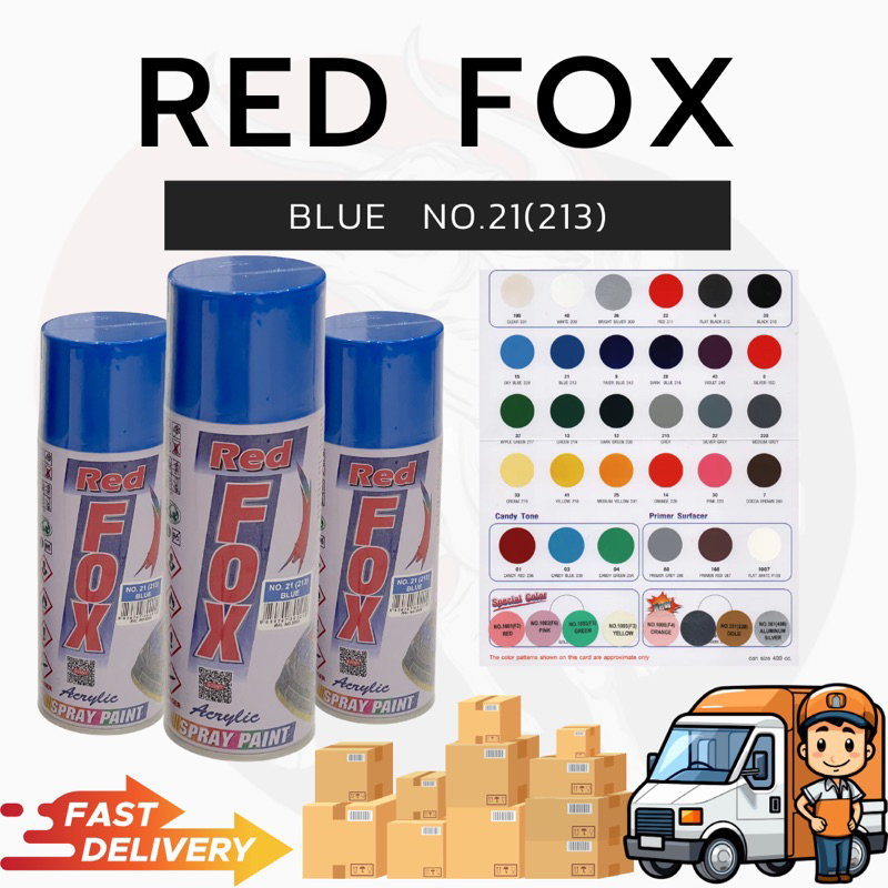 Red Fox ของแท้100% สีสเปรย์ เรดฟ๊อกซ์ เอนกประสงค์ ขนาด400CC. สีสเปรย์ ...