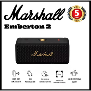 ราคาและรีวิวMASSHALL EMBERTON BLACK - ลำโพงบลูทูธ ลำโพง bluetooth ลำโพงmarshall