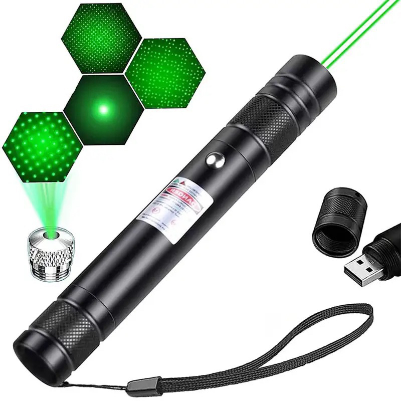 Laser pointer 5000mwเลเซอร์แสงสีเขียวUSBให้ความร้อนสูง | Shopee Thailand