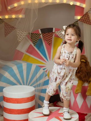 CIRCUS SAFARI 03# Twinkle Star Playsuit จั๊มสูท เสื้อผ้าแฟชั่นสำหรับเด็ก 100% Cotton Interlock