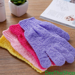 Dee Thai ถุงมือขัดผิวอาบน้ำ ขัดขี้ไคล ขจัดเซลล์ผิวเก่า พร้อมส่ง bath towel