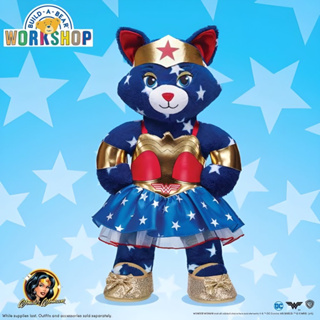 𝟮𝗻𝗱.(มือสอง) ตุ๊กตาหมี บิ้วอะแบร์ รุ่นแมว วันเดอร์วูแมน❤️MARVEL Wonder Woman SuperHero⭐️Build A Bear⭐️จากอเมริกาแท้100%