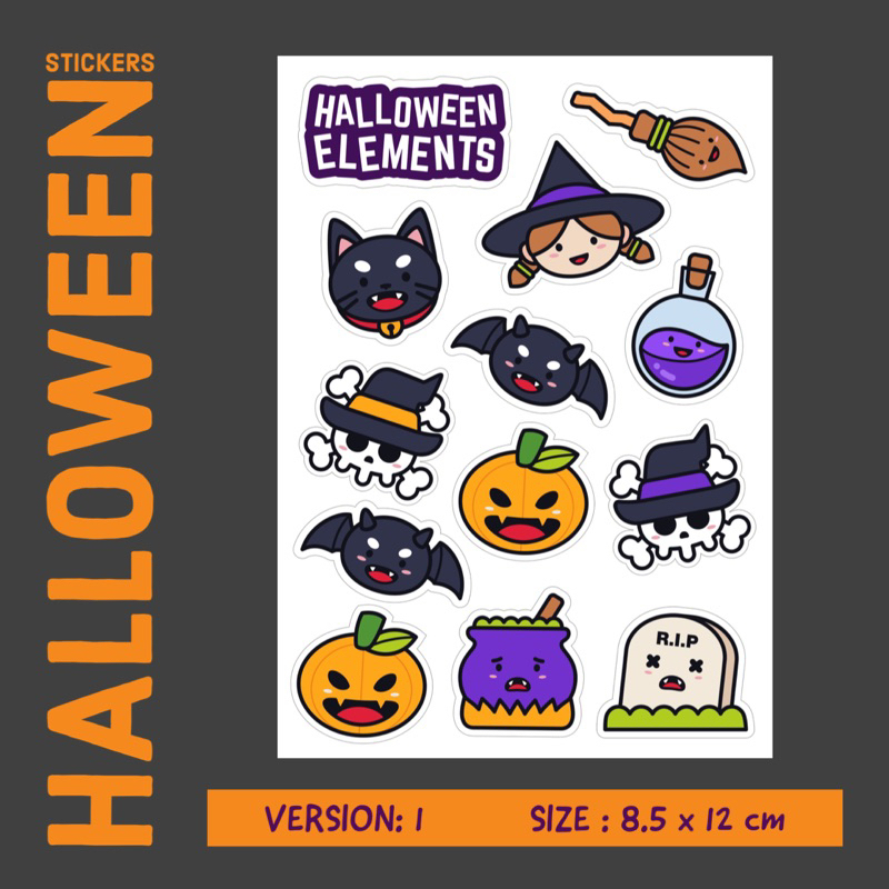 สติ๊กเกอร์ฮาโลวีน, Halloween stickers น่ารัก | Shopee Thailand