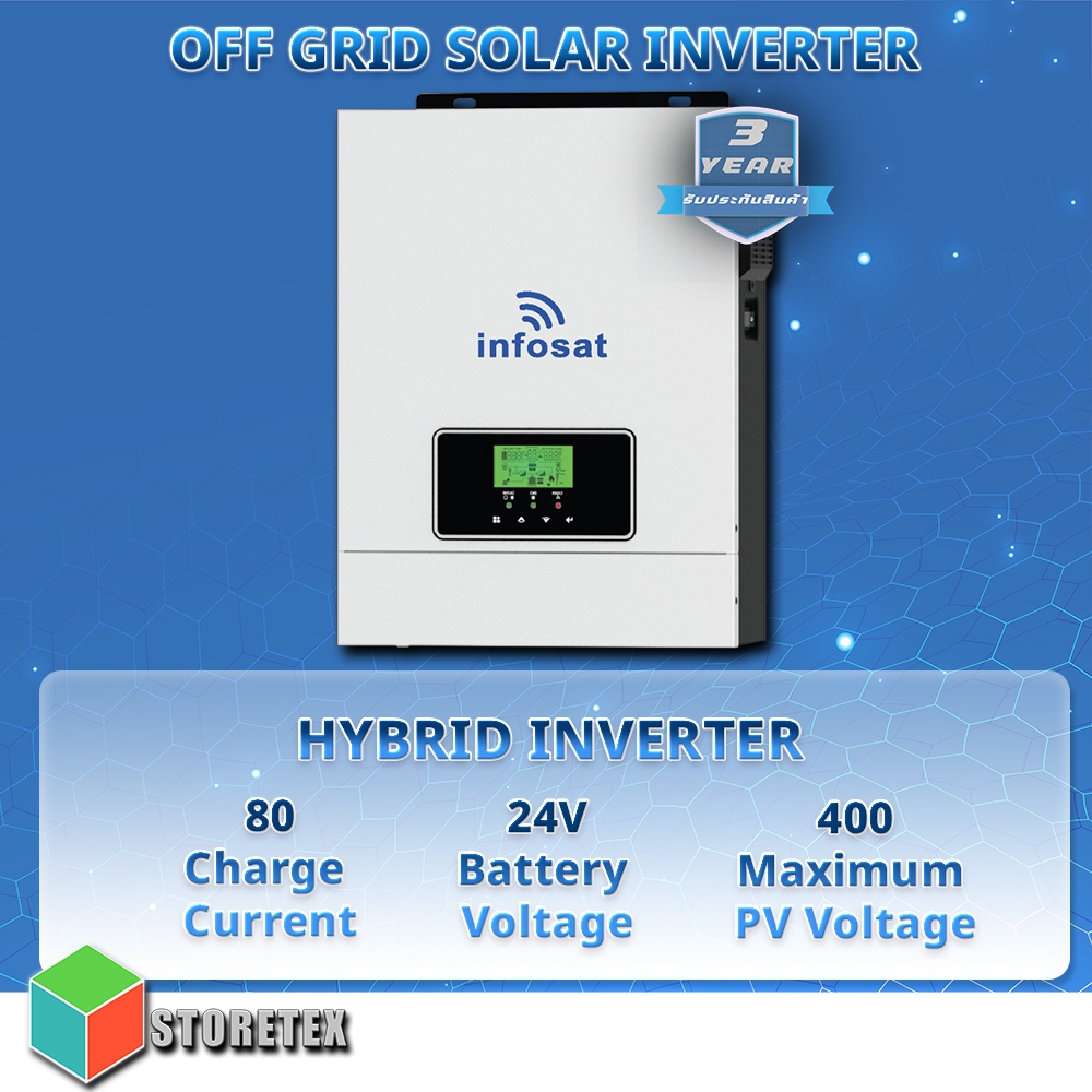 INFOSAT OFF Grid Solar Hybrid Inverter 3.2 KW. | Shopee Thailand