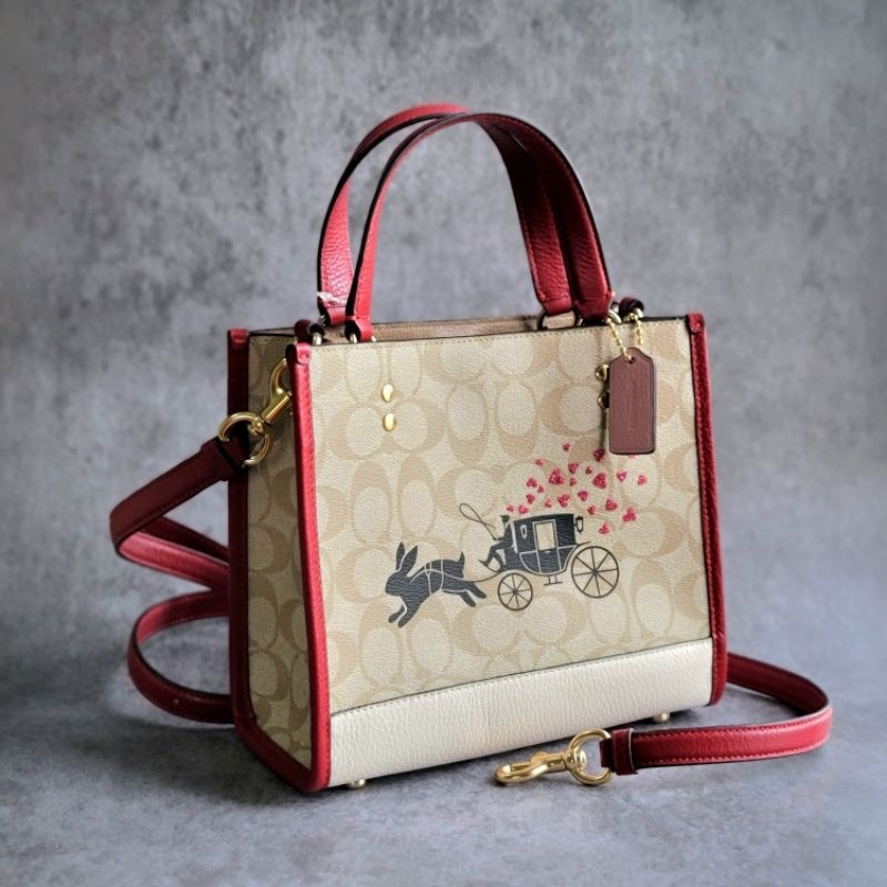 ราคาดีสุดๆ Limited Coach Lunar New Year Dempsey Tote 22 In Signature ...