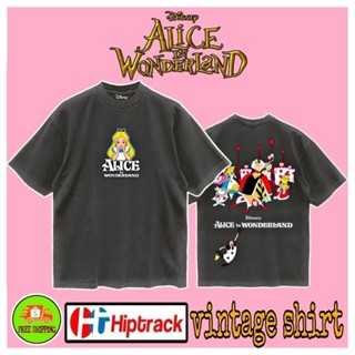 เสื้อDisney ลาย Alice วินเทจ  สีเทา เฟด ( TMA-016 )