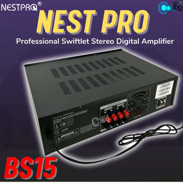 nest-pro-bs15-เครื่องเสียงเรียกนก-บ้านนกแอ่น-professional-swiftlet-stered-digital-amplifier-เสียงคมชัด-คุณภาพสูง