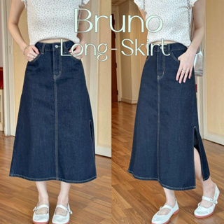 Choosedress A0505 Bruno Long skirt กระโปรงยีนส์ยาวผ่าข้าง