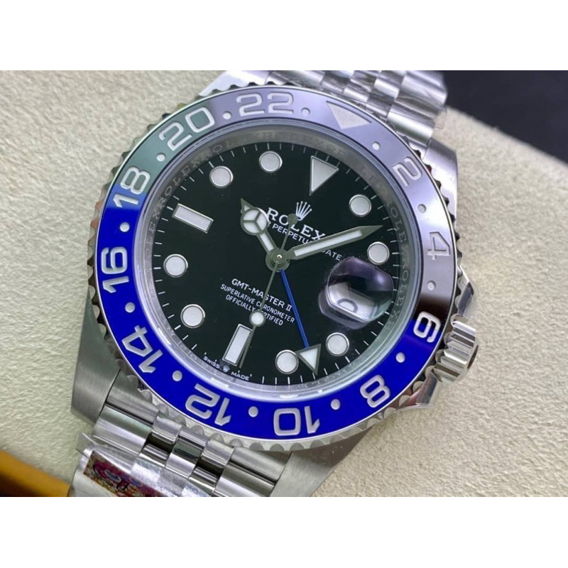 นาฬิกา-rolex-gmt-swiss-โรงงาน-clean-factory-cal-3186-สลับแท้