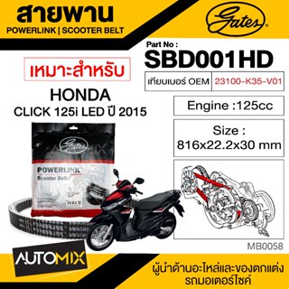 สายพาน HONDA CLICK125i ปี2015 (01HD) POWERLINK SCOOTER BELT สายพานมอเตอร์ไซค์ อะไหล่มอไซค์ อะไหล่แต่ง มอเตอร์ไซค์ MB0058