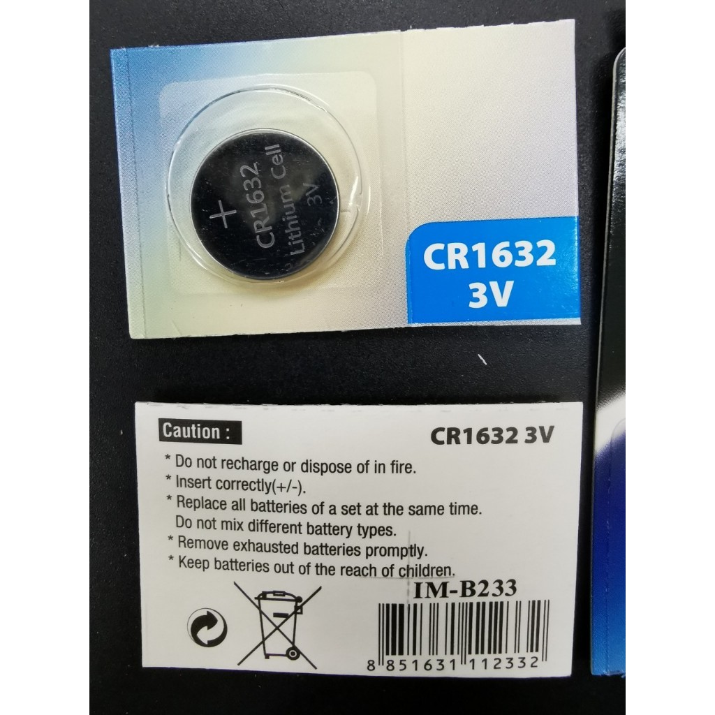 ถ่านกระดุม 1632 CR1632 CR-1632 แพร์เดียร์ PAIRDEER แบ่งขาย- มอก.ไทย ...