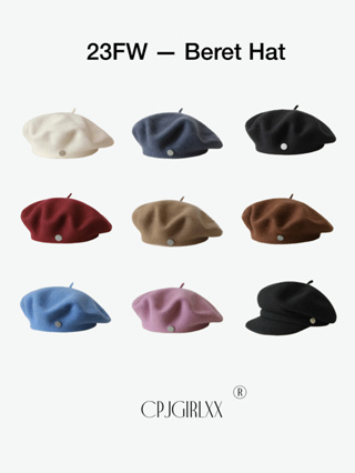 cpjgirlxx | *พร้อมส่ง8สี* Beret Hat - thick edition [FW23] หมวกเบเร่ต์ แบบหนา มีซับใน