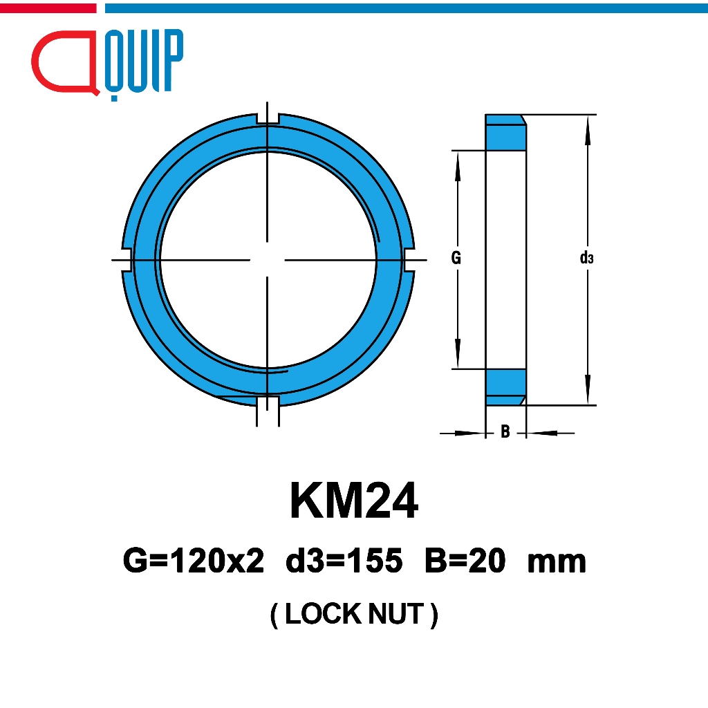 km24-ubc-แป้นเกลียวล๊อค-lock-nut-an24-locknut-km-24-ใช้สำหรับเกลียว-m120x2-มม