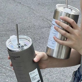 แก้วเยติเก็บอุณหภูมิ มีฝาและหลอดให้ สแตนเลสแท้ ขนาด 600 ml.