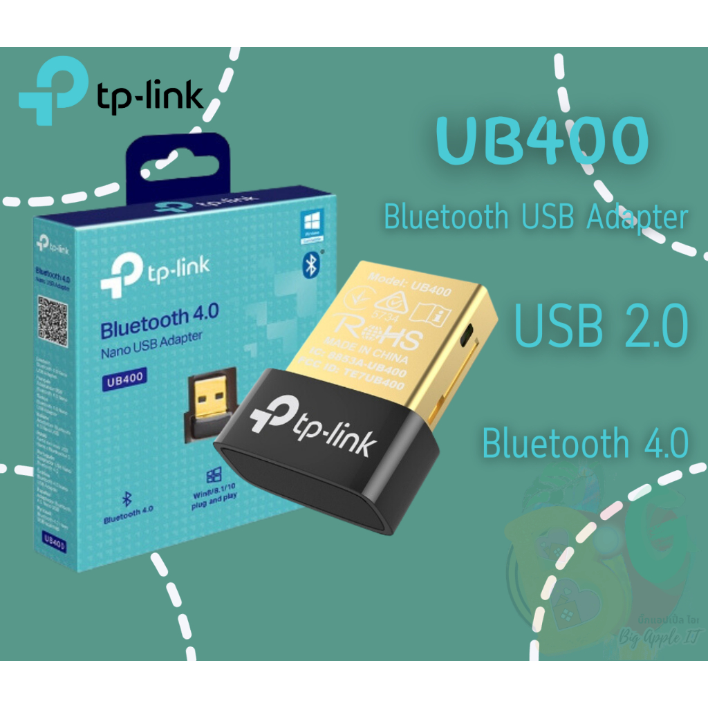 (UB400) Bluetooth USB Adapter (ยูเอสบีบูลทูธ) TP-LINK ขนาดเล็ก พกพา ...