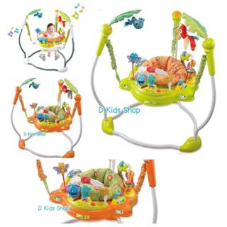 🔥พร้อมส่ง🔥 Jumperoo Jungle จั้มเปอร์เด็ก สีส้มสีสดใส มีดนตรี มีไฟ เสริมพัฒนาการเด็ก