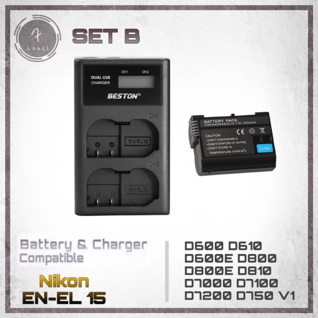 Nikon D7000 Nikon EN-EL15 Replacement Battery For D600, D800, D810