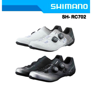 +ถูกชัวร์+ รองเท้าเสือหมอบ SHIMANO RC702 Wide - Road Bike Shoes พื้นคาร์บอน Stiffness index:10