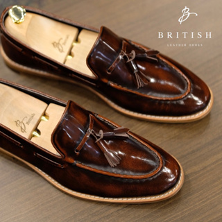 British รองเท้าหนัง รุ่น Tassel Loafers (Brown)