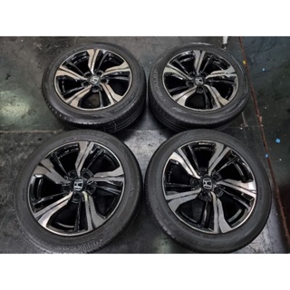 แม็ก Honda Civic hatchback top ขอบ 17" 5/114  รมดำใส่ Civic Accord  Brv CRV HRV WRV พร้อมยาง สภาพดีใช้ยาวๆ