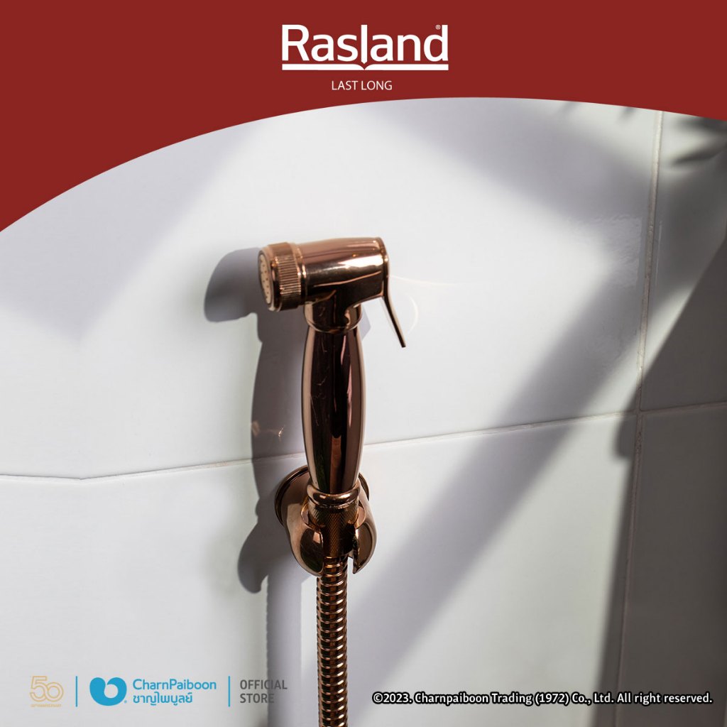 rasland-ชุดสายฉีดชำระ-พร้อมสายและขอแขวน-rose-gold-ra-ast68686rg