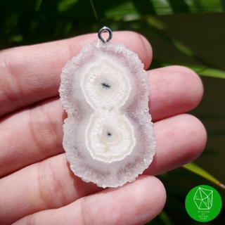 Quartz Stalactite Slice Flower Pendant (เฉพาะจี้)​