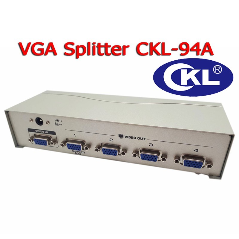 VGA Splitter 4 Port กล่องแยกสัญญาณ VGA 4 ช่อง CKL-94A | Shopee Thailand